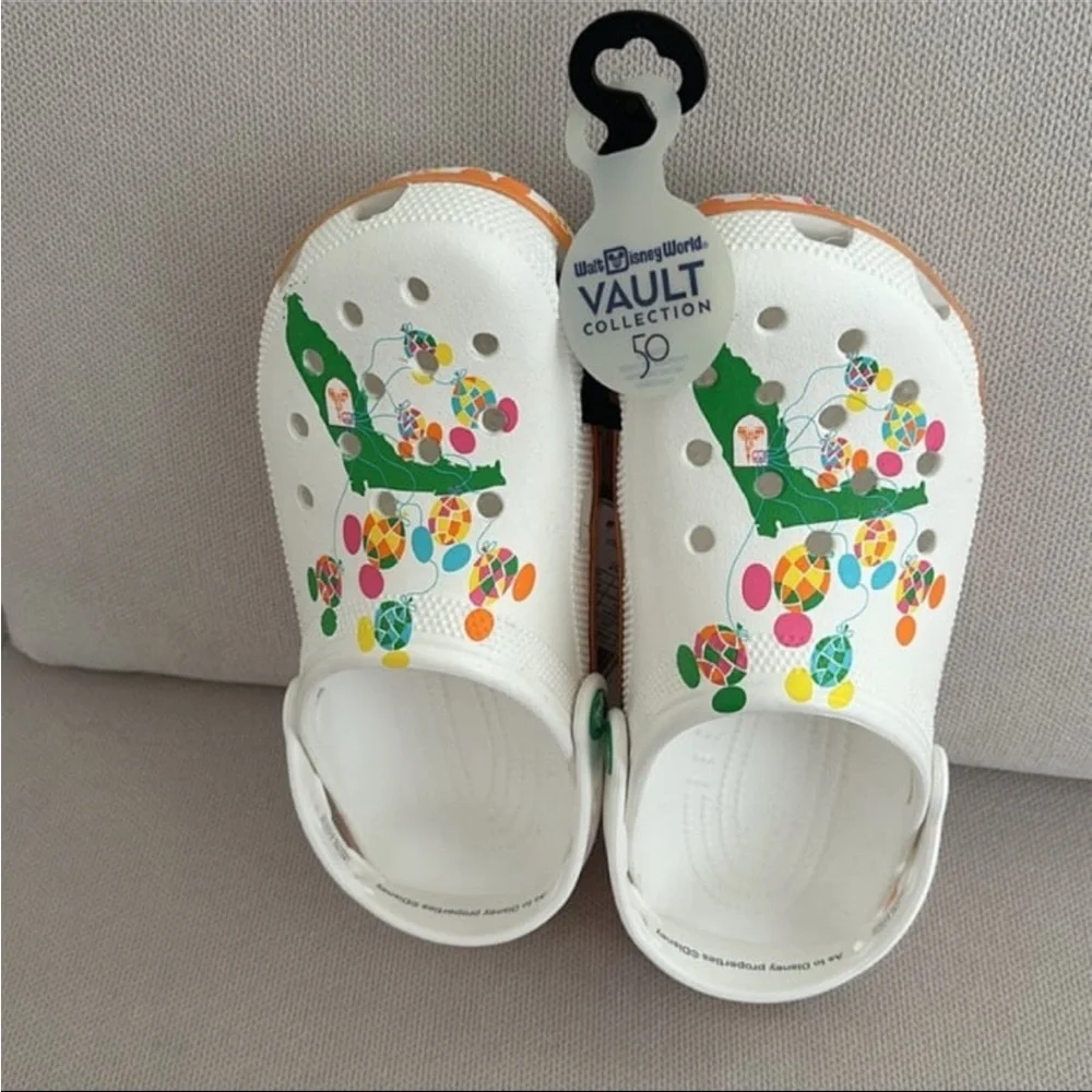 DISNEY X CROCS VAULT COLLECTION DISNEYWORLD FLORIDA WHITE NWT SIZE M7 W9 - Picture 2 of 12